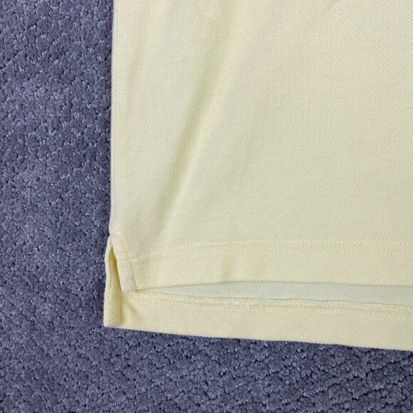 J. CREW Classic Pique Polo Shirt Men's Large Yellow Oarsman Mesh Preppy BE239 - Picture 3 of 12